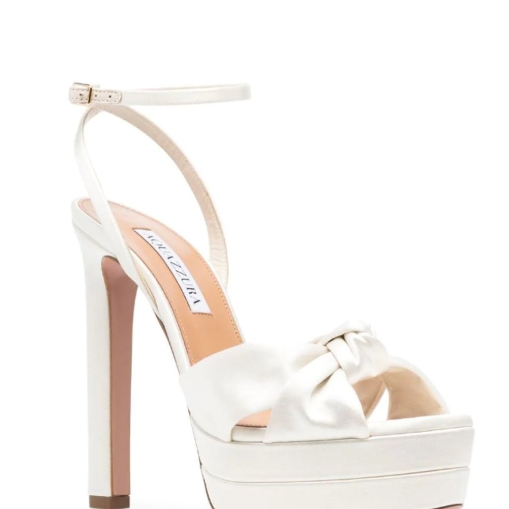 Aquazzura Platform knotted high-heel sandals